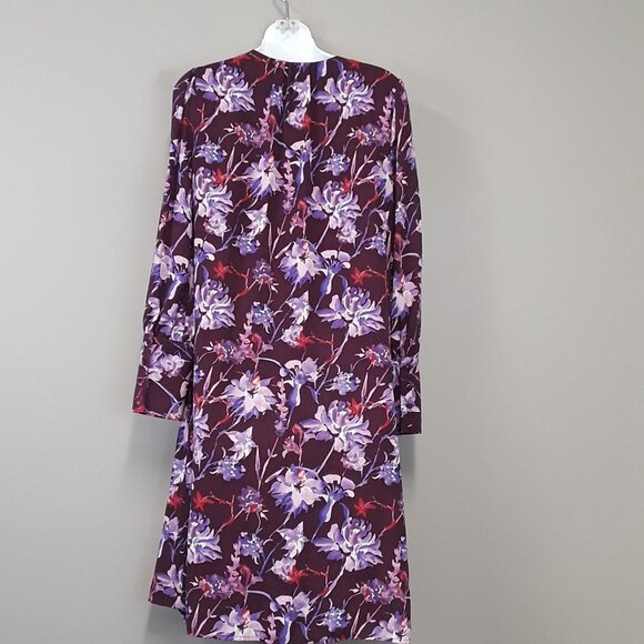 Nwt Who What Wear Purple Floral Wrap Dress - Picture 6 of 16